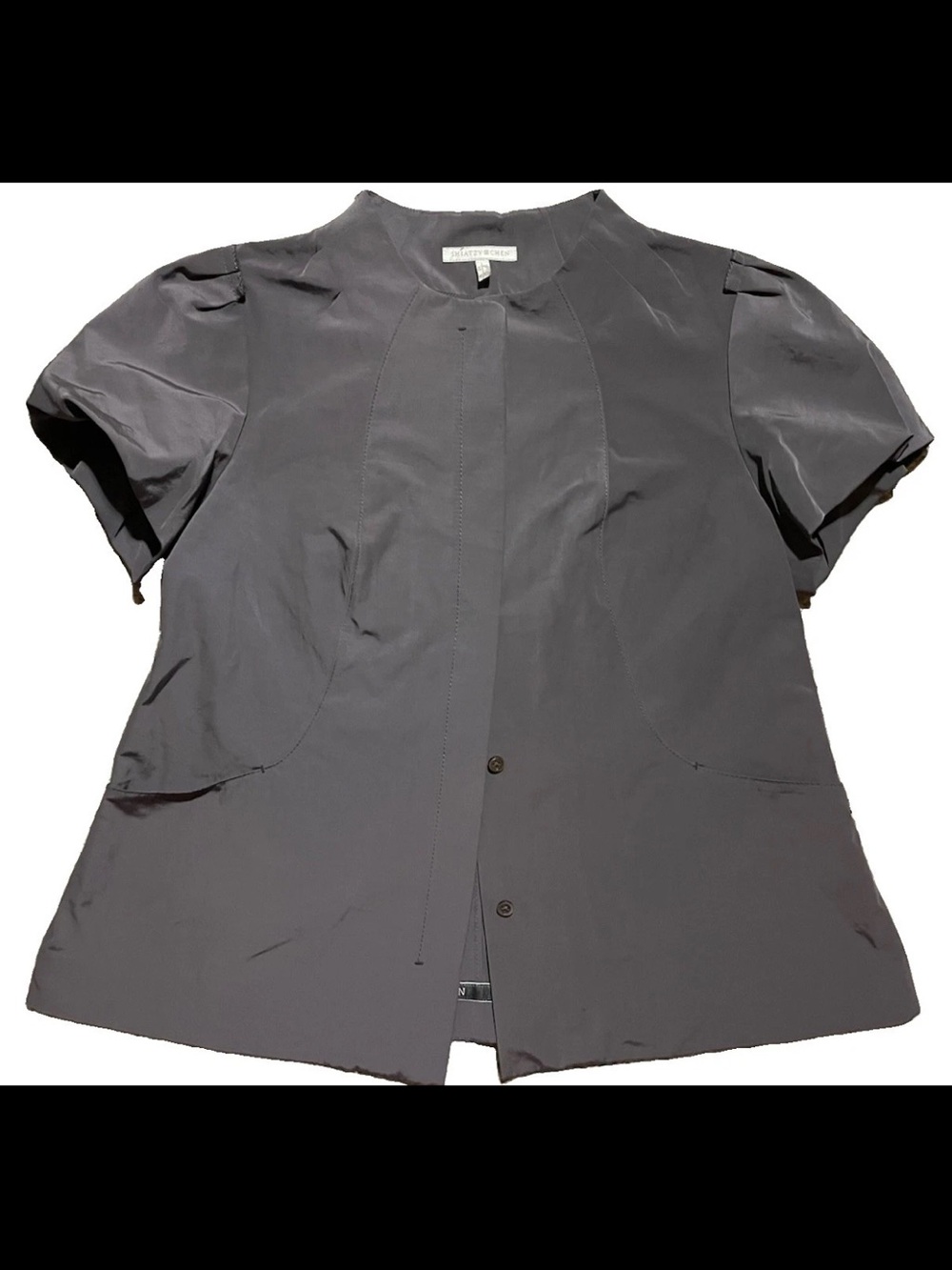Shiatzy Chen short sleeve jacket blouse, size 40/Small